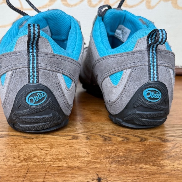Womens Oboz Hiking Shoes Gray and Blue Size 8.5 - Picture 6 of 7